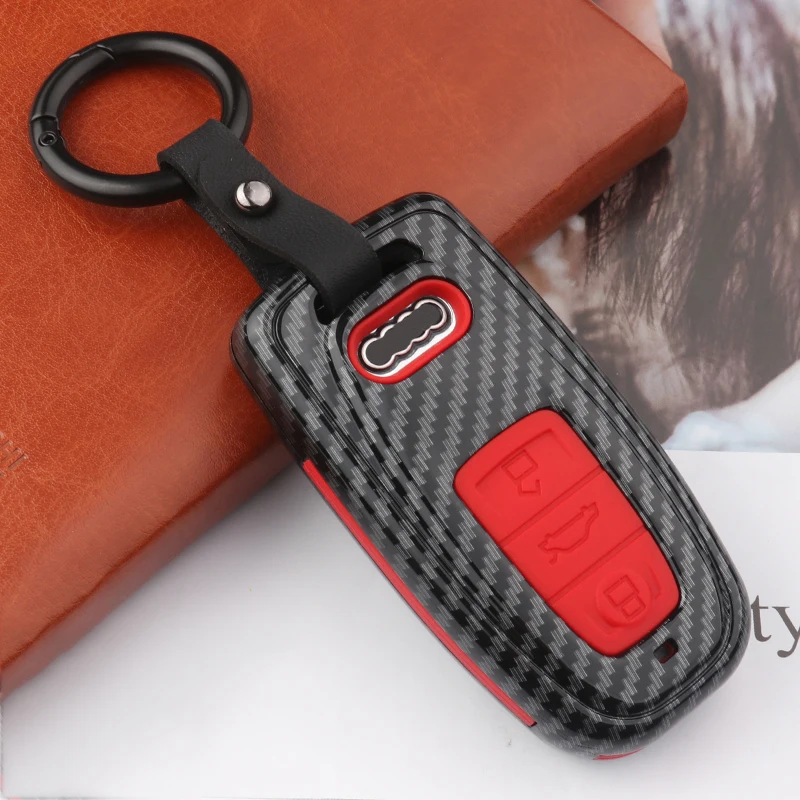 New Carbon fiber ABS Matte Car Key Cover Case For Audi A1 A3 A4 A5 A6 A7 A8 Quattro Q3 Q5 Q7 2009 2010 2011 2012 2013 2014 2015 |
