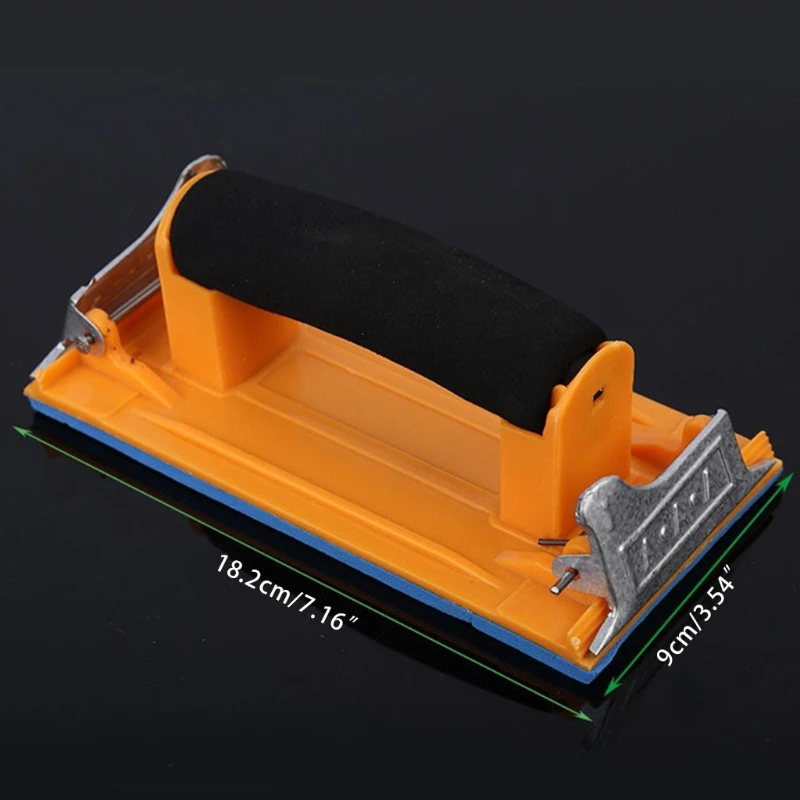 Lightweight Hand Sander with Sponge Handle Sandpaper Holder for Wood Furniture Finishing Glass Sanding Automotive Polish