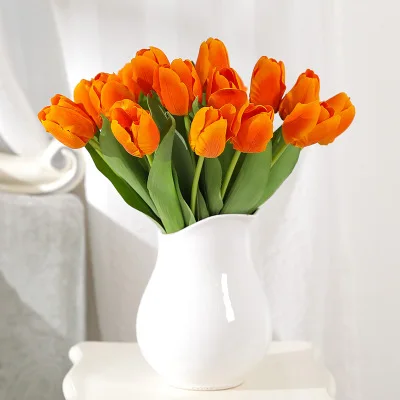 

5PCS Tulip Artificial Flower Real Touch Artificial Bouquet Fake Flower for Wedding Decoration Flowers Home Garen Decor
