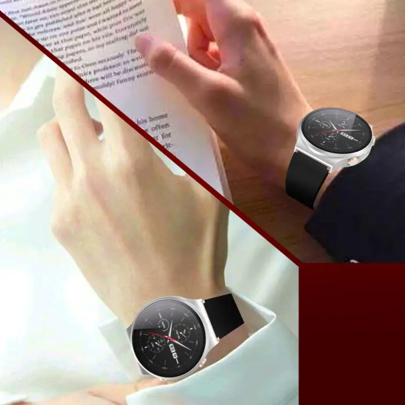 

Electroplating Protective Cover Suitable For Huawei GT2 Pro ECG Frosted PC Tempered Film Integrated Shell Smart Watch Film Cover