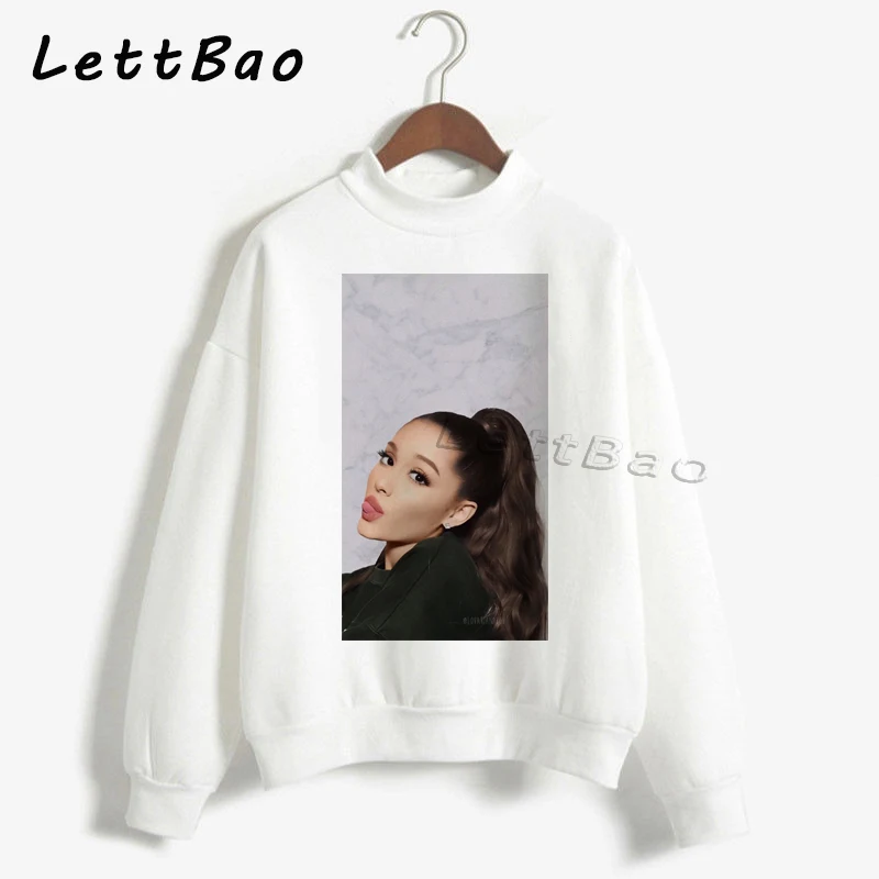 Ariana Grande Fans эстетический осенний дизайн Топ свитер уличная винтажная Женская одежда Модная белая Розовая Толстовка Лидер продаж