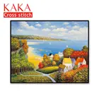 Наборы для вышивки крестиком, наборы для вышивки с напечатанным рисунком, 11ct-холст для домашнего декора, пейзаж Full NCKS034