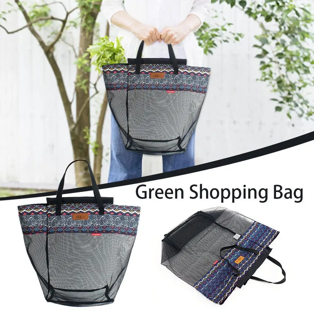 Наружная зеленая хозяйственная сумка многоразовая складная переносная посылка