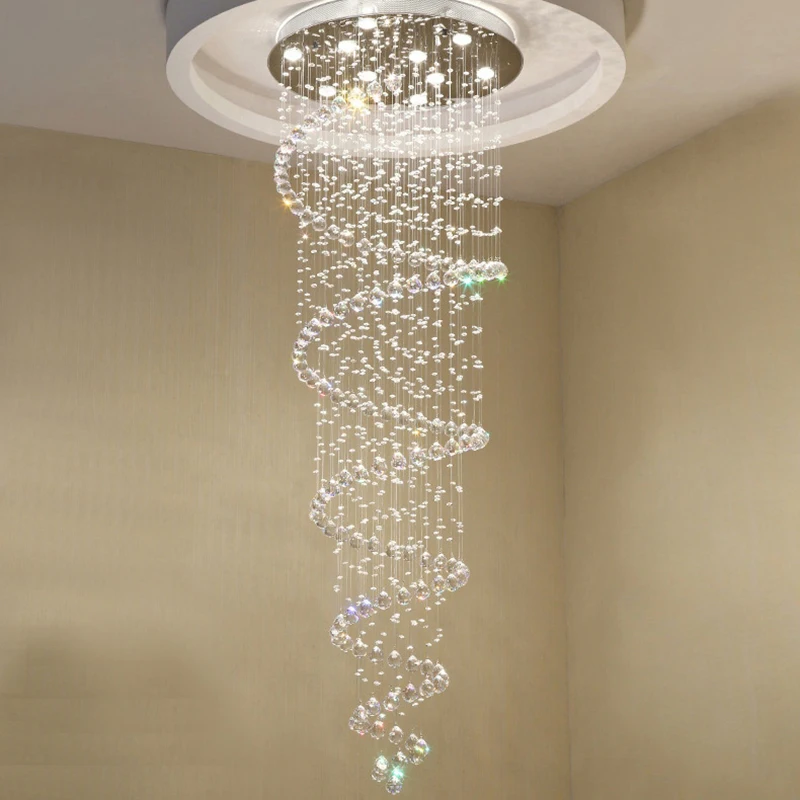 売る スパイラルLEDクリスタルシャンデリア,クリエイティブなデザイン,階段,ベッドルーム,ホールサスペンション,ホテルの天井ランプ用
