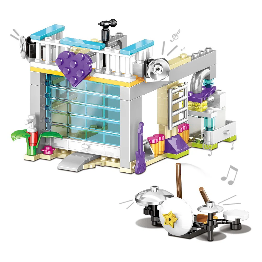 4 в 1 строительные блоки для девочек друзья Дружба дом укладка кирпичи игрушки
