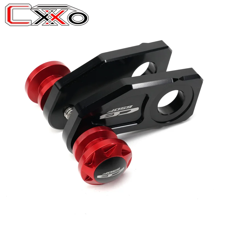 

Motorcycle Accessories CNC Aluminum Chain Adjuster Block With Stand Spool For HONDA CB650F CBR650F 2014 2015 2016 2017 2018
