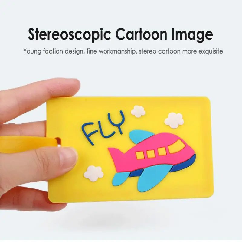 

1PCS Travel Accessories Baggage Boarding Tags Cartoon Silica Gel Suitcase Card Travel Labels Gifts Travel Accessories