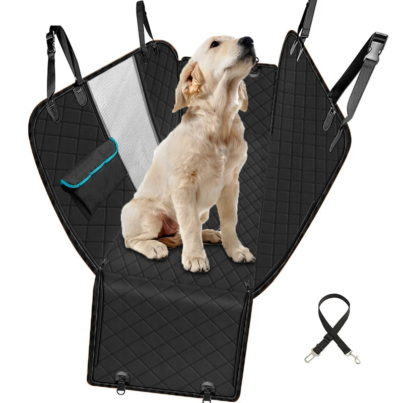 

Dog Car Seat Cover Back Seat Mat Cushion Waterproof Carrier Hammock Protector With Nonslip Backing Zipper Pocket For Pets Travel