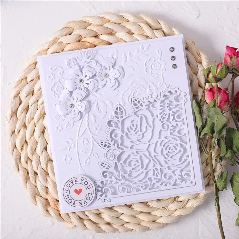 DiyArts европейского кружева цветок металлический Трафаретный вырубной штамп для