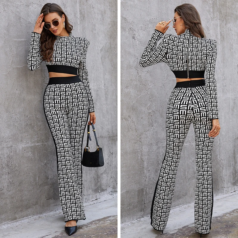 Женский зимний бандажный комплект из двух предметов с длинным рукавом |