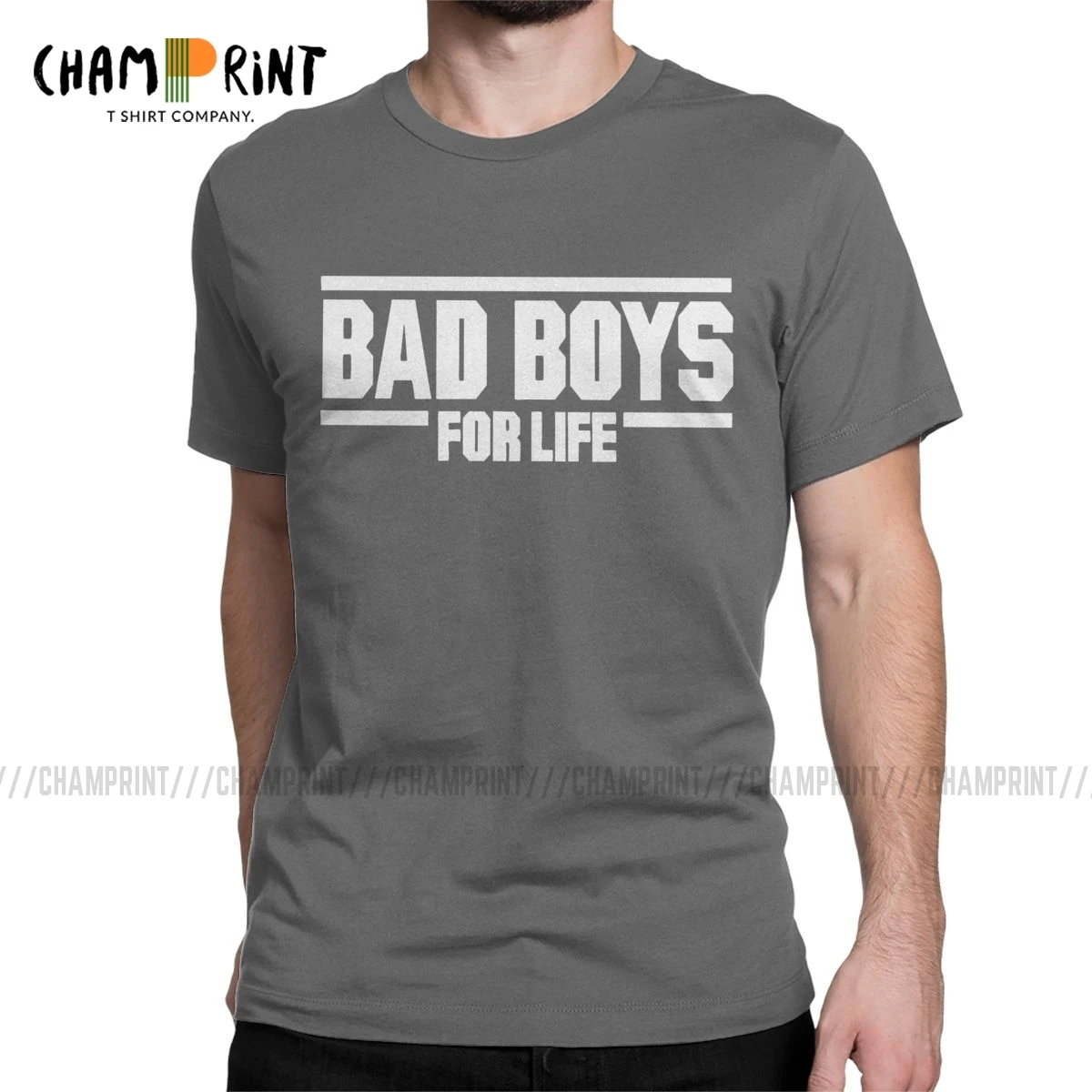 Bad Boys Forever футболки для мужчин for Life забавные хлопковые с круглым вырезом коротким