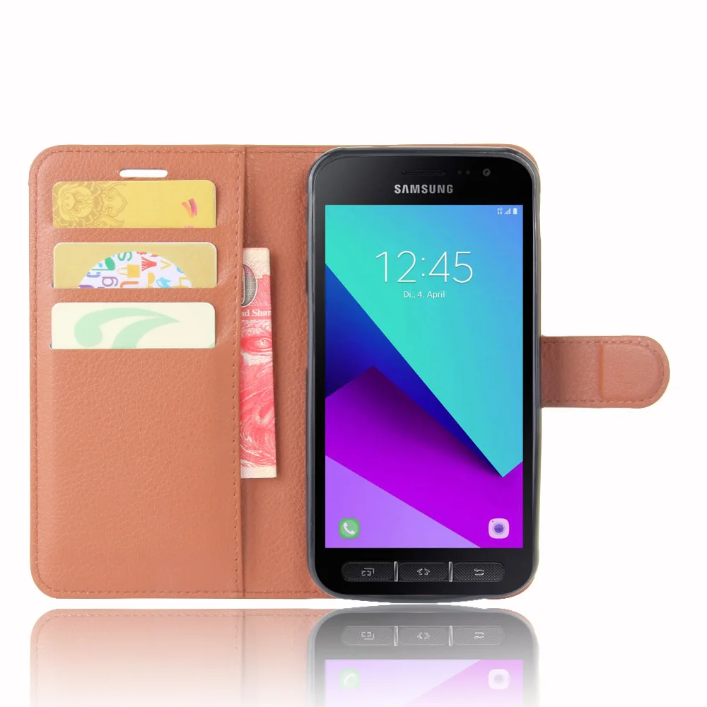 Чехол бумажник с держателем для карт чехол телефона Samsung Galaxy Xcover 4 4s G390F G398F XCover4