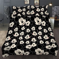 disney mickey bedding set cute cartoon double duvet cover with pillowcases single twin full queen king kid child boys bedclothes