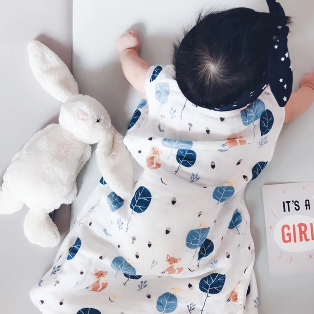 Спальный мешок для малышей четырехслойное одеяло из хлопчатобумажной Марли и