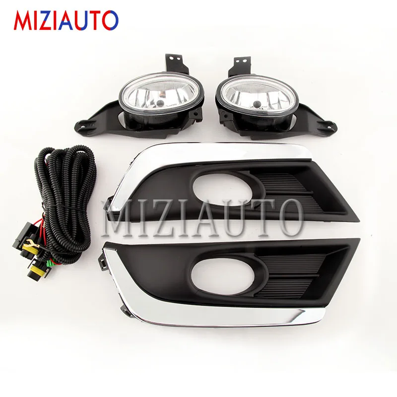 

For Honda CR-V CRV 2017 2018 Headlights Fog Light Chrome Bezel +Switch Wiring LED Foglights Fog Lights Headlights Car Accessory