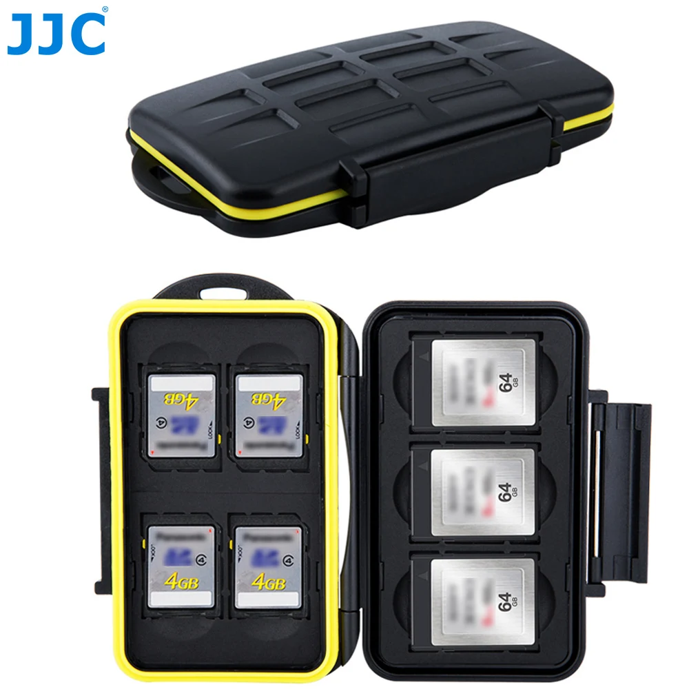 JJC 7 слотов для 3 XQD Чехол карт держатель + 4 SD SDXC SDHC коробка хранения