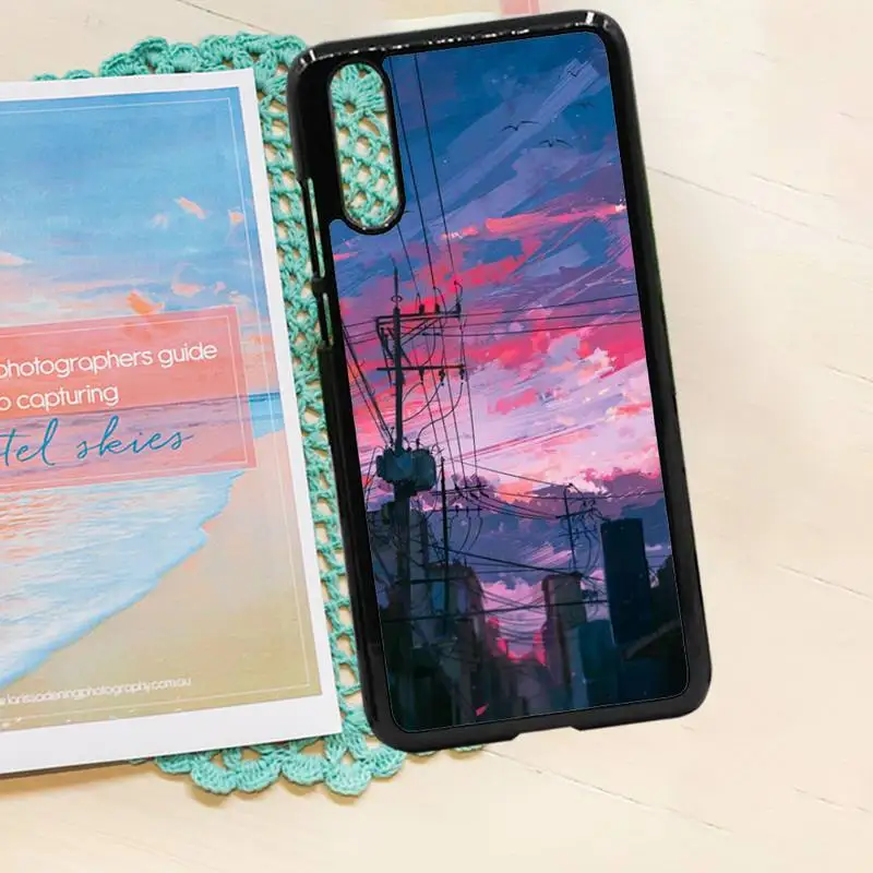 

Anime Scenery pattern aesthetics Phone Case PC for iPhone 11 12 pro XS MAX 8 7 6 6S Plus X 5S SE 2020 XR