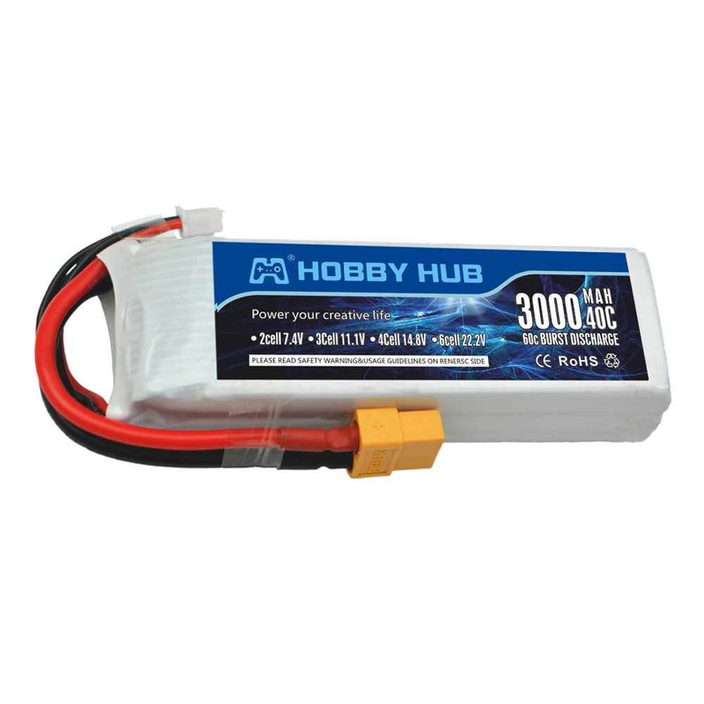 Аккумуляторная батарея 3S LiPo XT60/T 11 1 В 3000 мАч