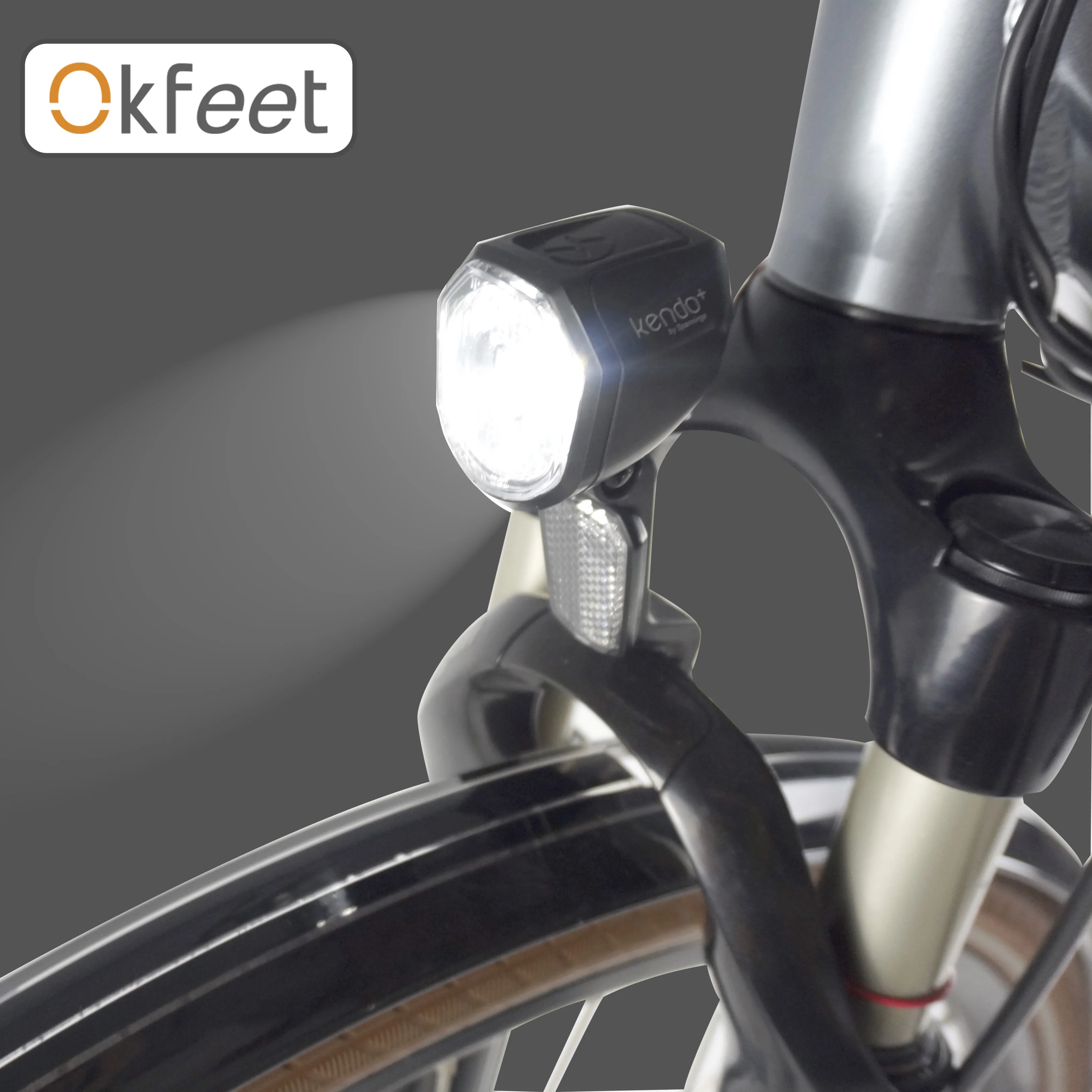 Okfeet 36V 48V совместимый для е-байка головной светильник спереди светильник HL2800 Кендо