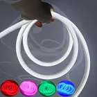 Светодиодный неоновый светильник, 220 В, для улицы, водонепроницаемый, 360 градусов, Круглый, неоновый светильник, гибкий, SMD2835, 120 светодиодный, sm, неоновый шнур, с европейской вилкой