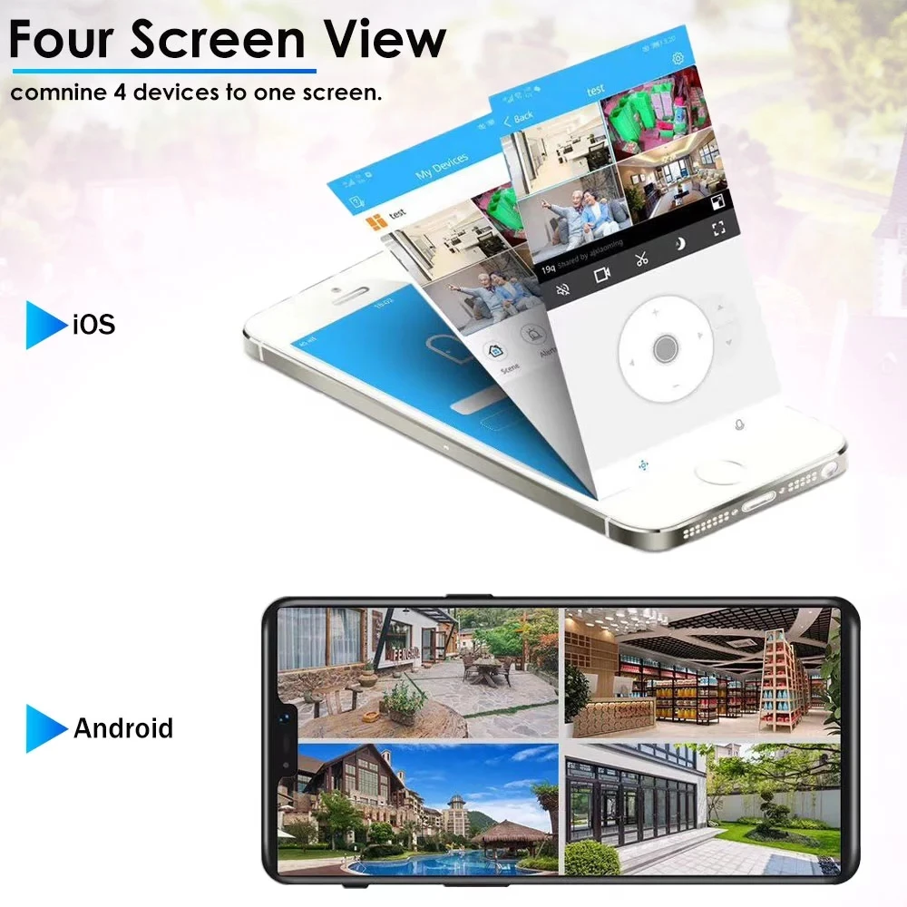 

5MP Wifi Camera 360 Outdoor Security Camera Wireless Speed Dome Camera 4X Zoom Remote Control Mini Dome Camera AI Auto Tracking