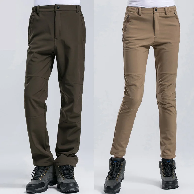 

New Men's Pants autumn winter men women outdoors Camping & hiking sport Trousers male Solid warm fleece Pant Breathe waterproof