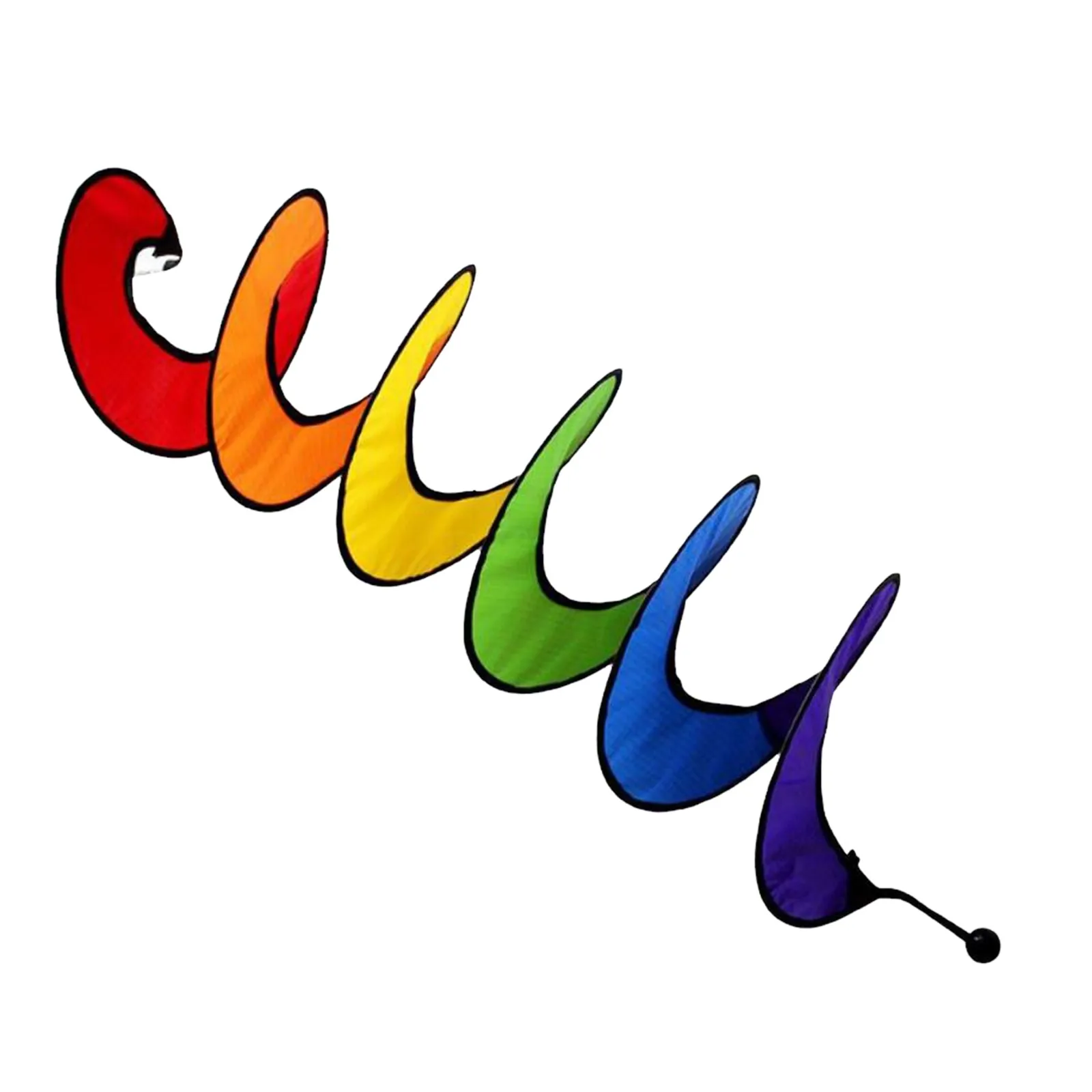 Кусочек Радуга развевающимися на ветру Spinner красочные подвесные Твистер флаг