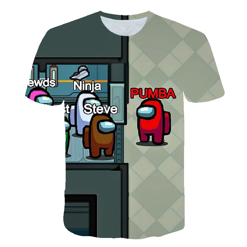

Hot Video Game Among Us Kids t Shirt Toddler Streetwear 3D Anime T Shirt For Girls Impostor Boys Clothes 4-14Y Summer Top Tee