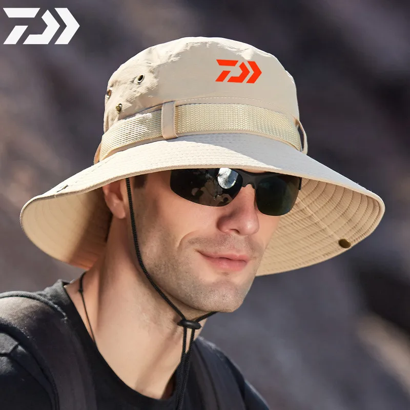 

2021 DAIWA брендовая мужская рыболовная Кепка летняя с большими полями Солнцезащитная затеняющая дышащая рыболовная шляпа уличная Солнцезащит...