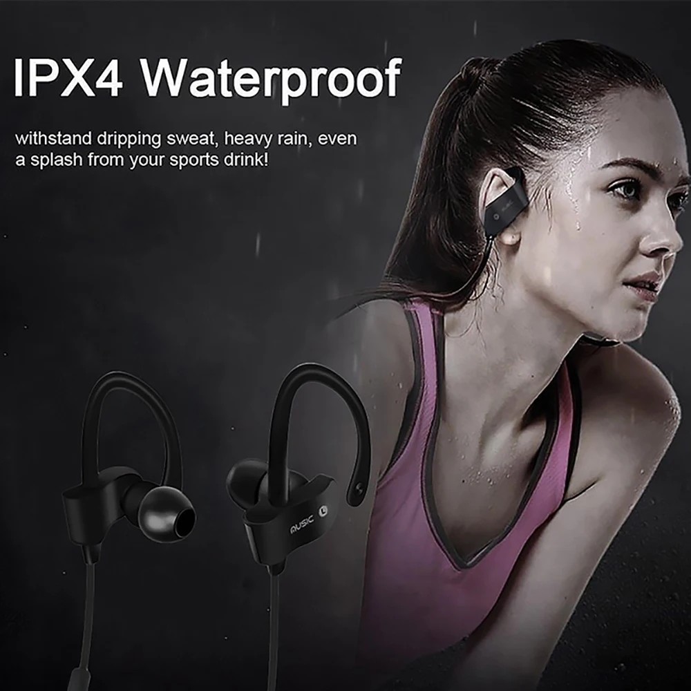 Спортивные Bluetooth V5.0 наушники беспроводные наушники-вкладыши с шумоподавлением