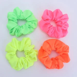 Резинки для волос женские, шифоновые, флуоресцентные, эластичные