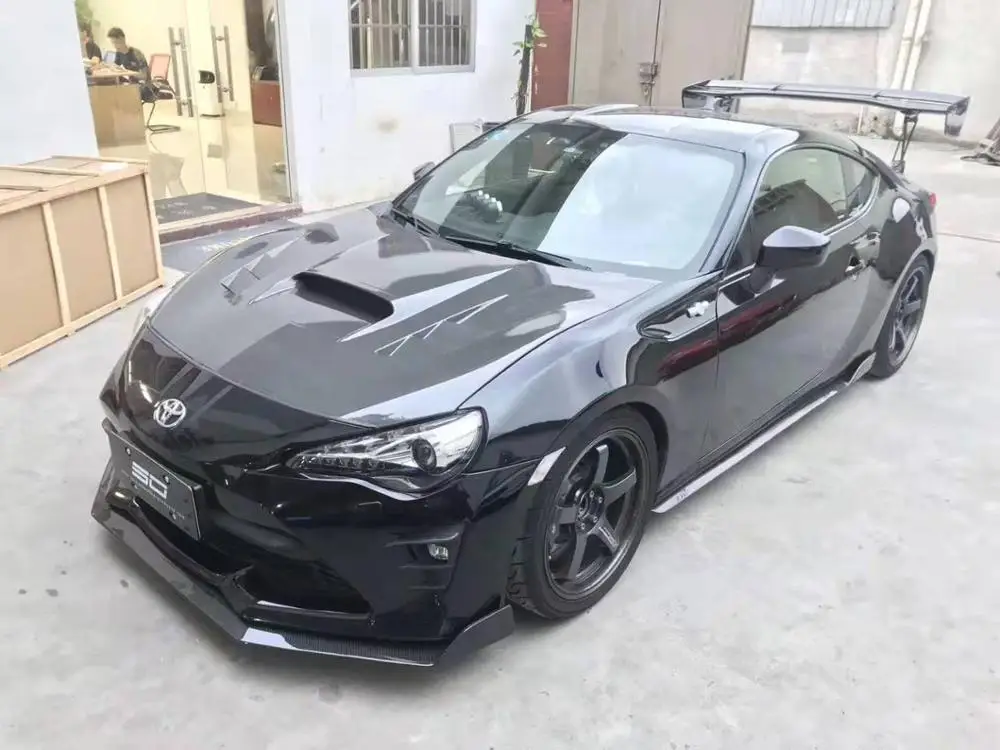 Спойлер для переднего бампера из углеродного волокна автомобильный диффузор