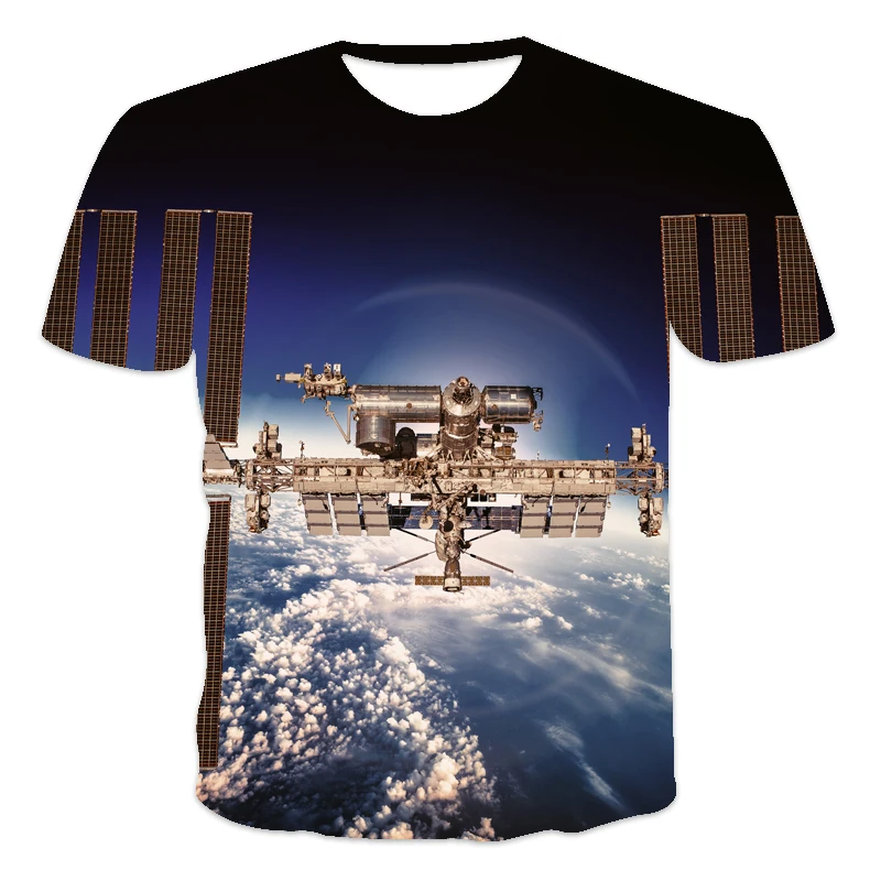 

2021 Summer Space Exploration series walk astronaut 3D T-shirt Fashion casual men's T-shirt short sleeve o-neck Top XXS-6XL