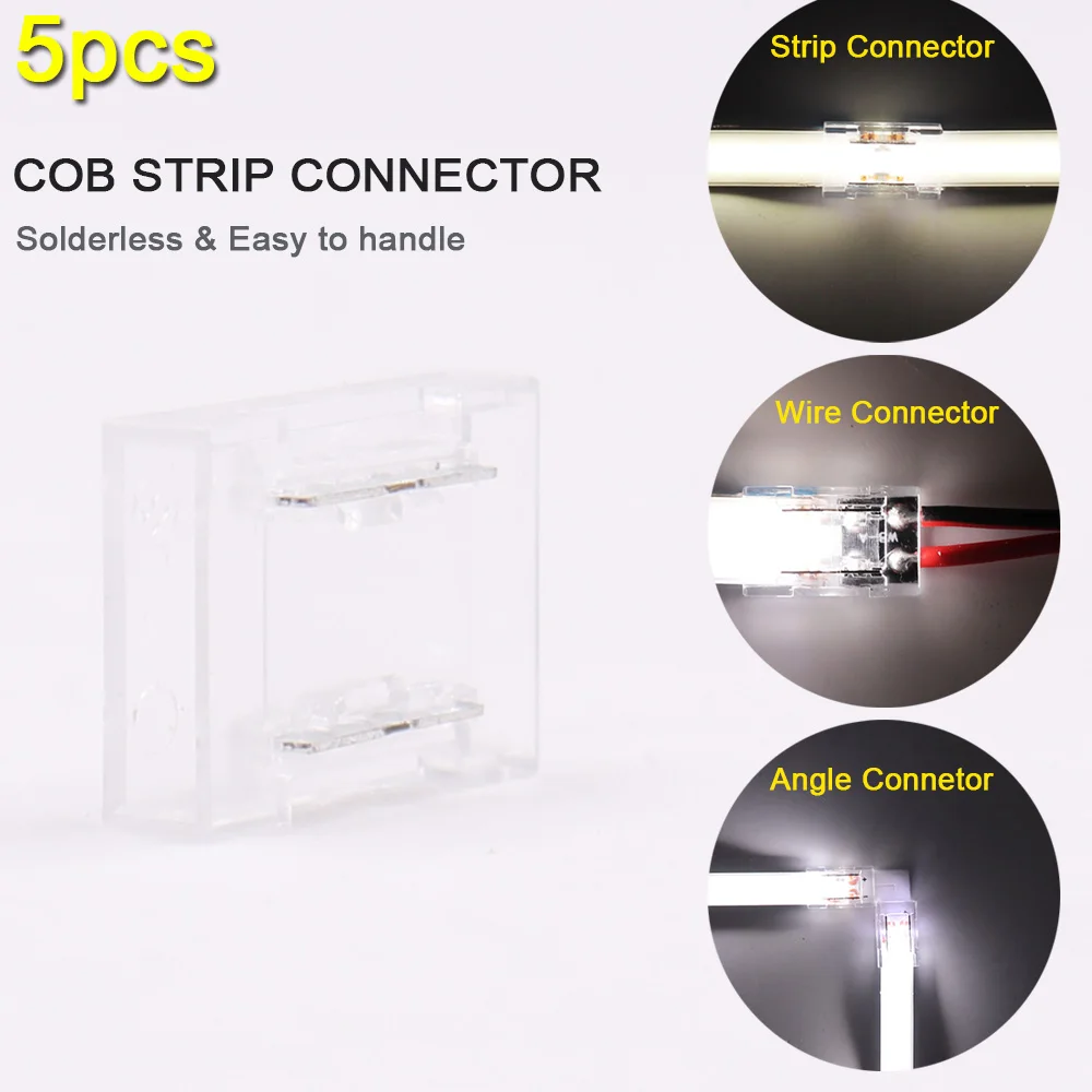 5 шт. Высококачественная Светодиодная лента COB быстрый разъем для ленты FCOB
