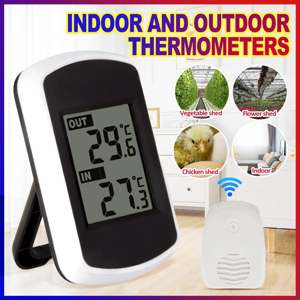

Indoor/Outdoor Humidity Meter Weather Temperature Office Multi-functional Wireless Digital Digital LCD Hygrometer Humidity