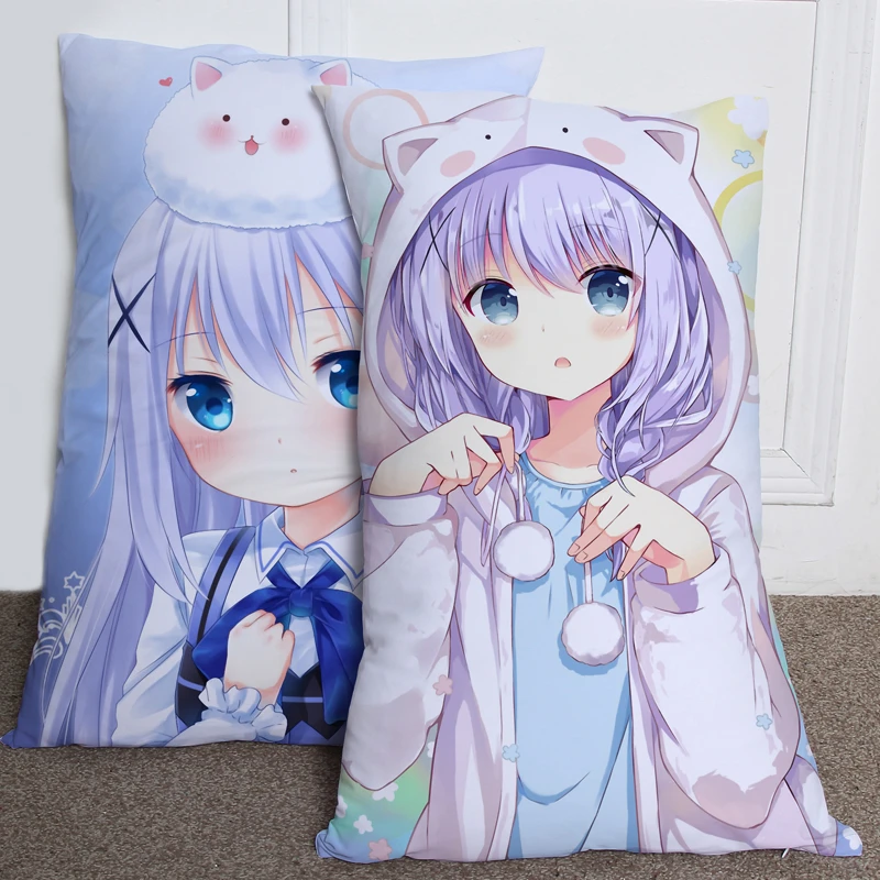 1 шт. аниме мультфильм-это заказ кролика? Плюшевая подушка с принтом для