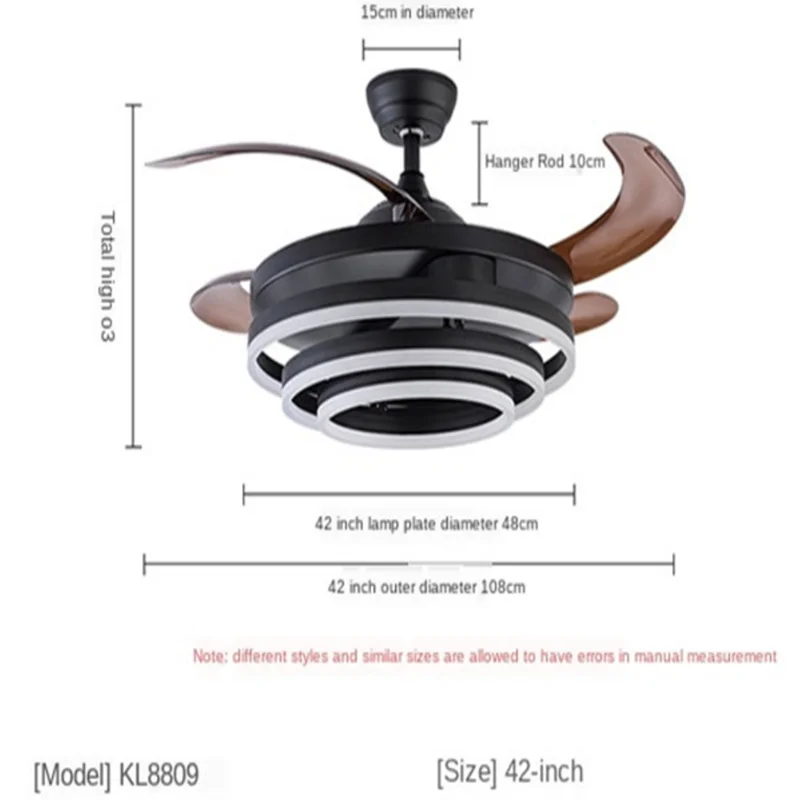 

New modern minimalist fan lights Nordic creative invisible fan lights LED living room bedroom dining room ceiling fan lamps