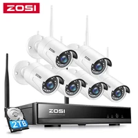 zosi wifi security camera system 8ch 2k h265 wifi nvr 26pcs 2mp outdoor waterproof cctv camera wireless surveillance system