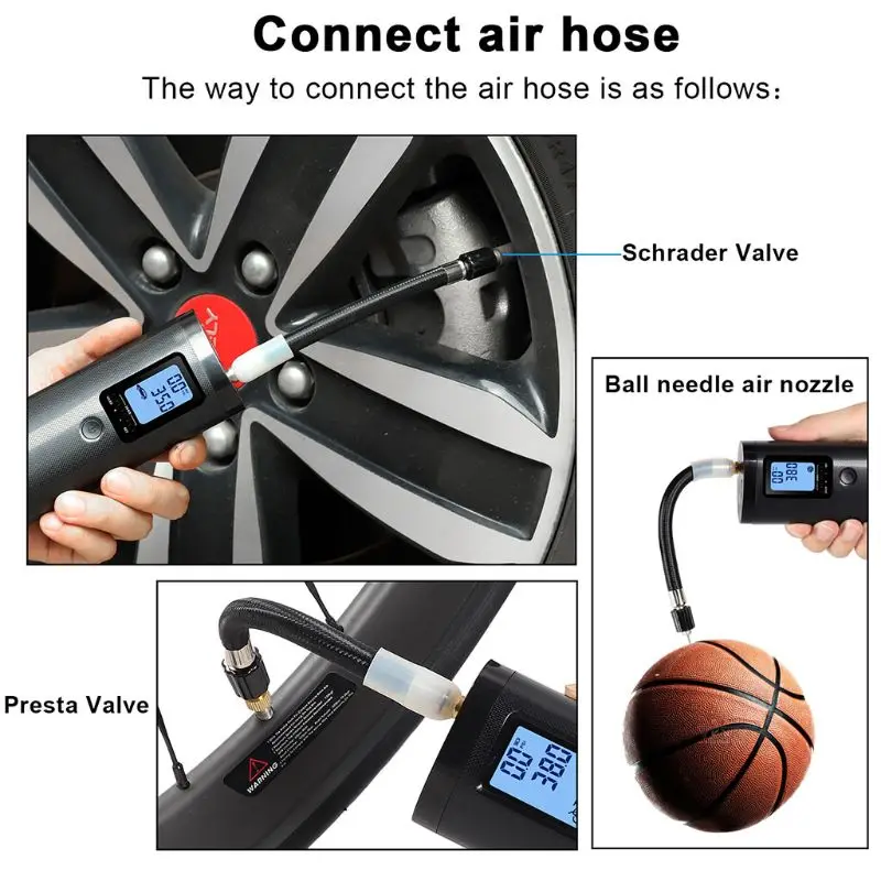 

Mini Portable Bike Smart Electric Inflator Multifunction Car Air Pressure Pump