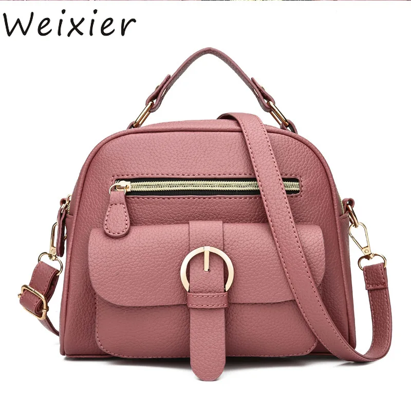 Женская сумка-мессенджер WEIXIER модная розовая сумка на плечо 2019 | Багаж и сумки