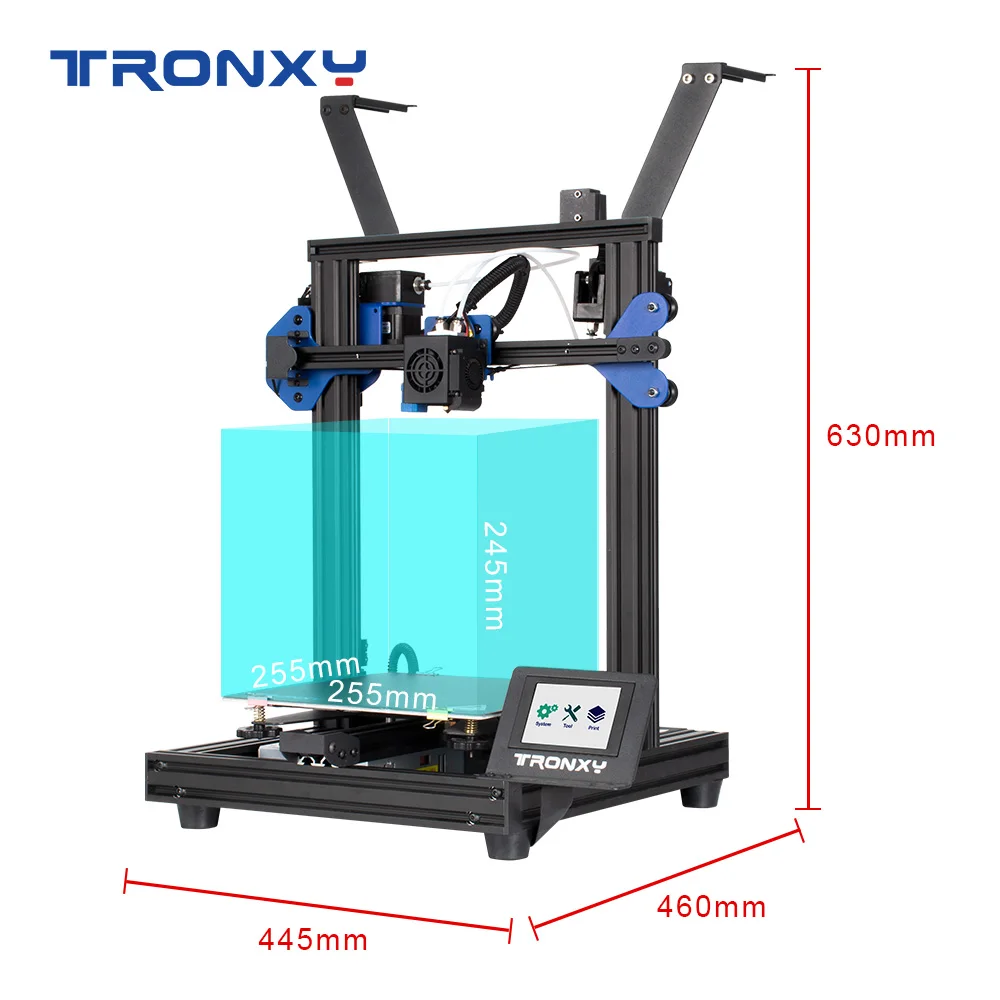Tronxy 2 in 1 Out Extruder XY-2 PRO 2E  double Colors Head Dual  Printing 3D Printer DIY Kits with Super Silent & High Accuracy