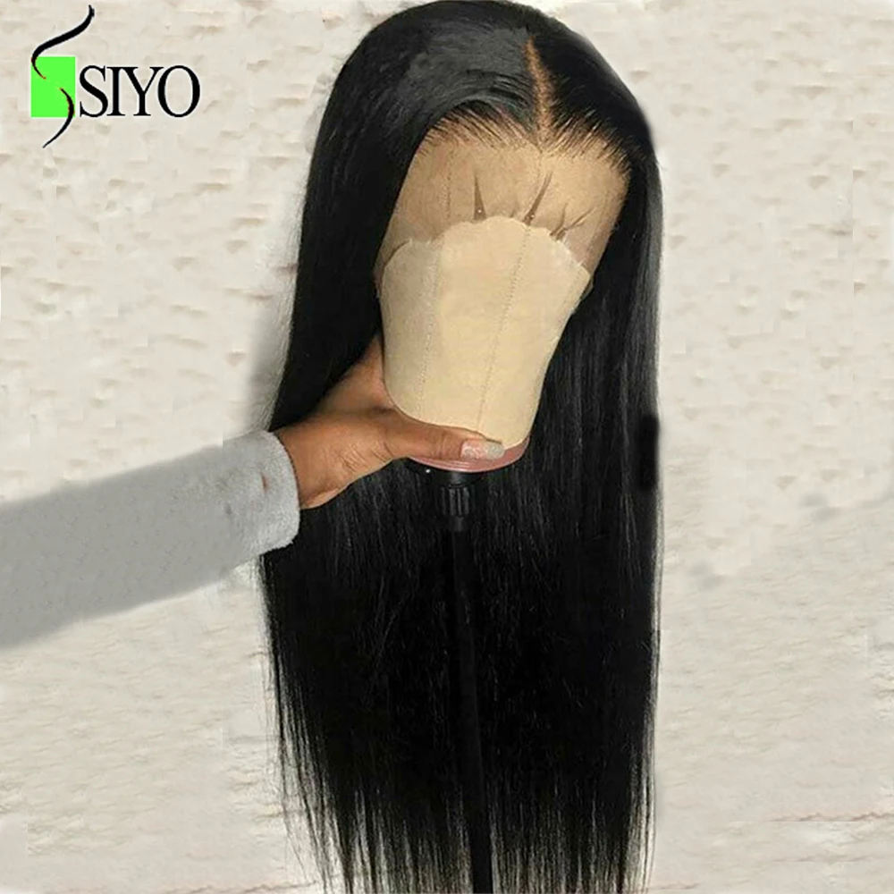 

Женский парик с монгольской косточкой Siyo, 32/34 дюйма, 13x4, прямые волосы с прозрачной застежкой на сетке, парик без повреждений, парики из натур...