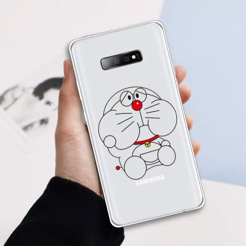 

Doraemon Phone Case Transparent for samsung A 21s 50 71 S 8 9 20 20fe note 10 20 ultra plus