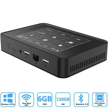 Мини ПК Celeron J3455 6 ГБ + 120 Windows 10 DDR3L M.2 SSD HDMI VGA 4K 2 4/5 0G WiFi Bluetooth4.0 Type C Linux
