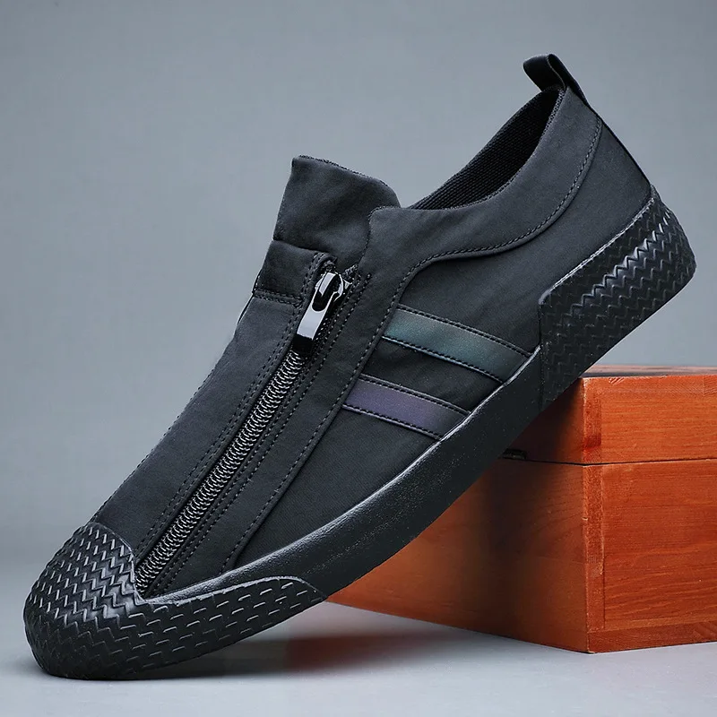 

Мужские парусиновые туфли на плоской подошве, повседневные модные брендовые кроссовки для вождения, 2021