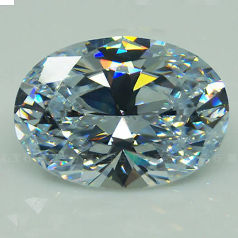 Огромный неотапливаемый 56.58ct VVS Белый Сапфир циркон 18х25мм овальная огранка AAAA +