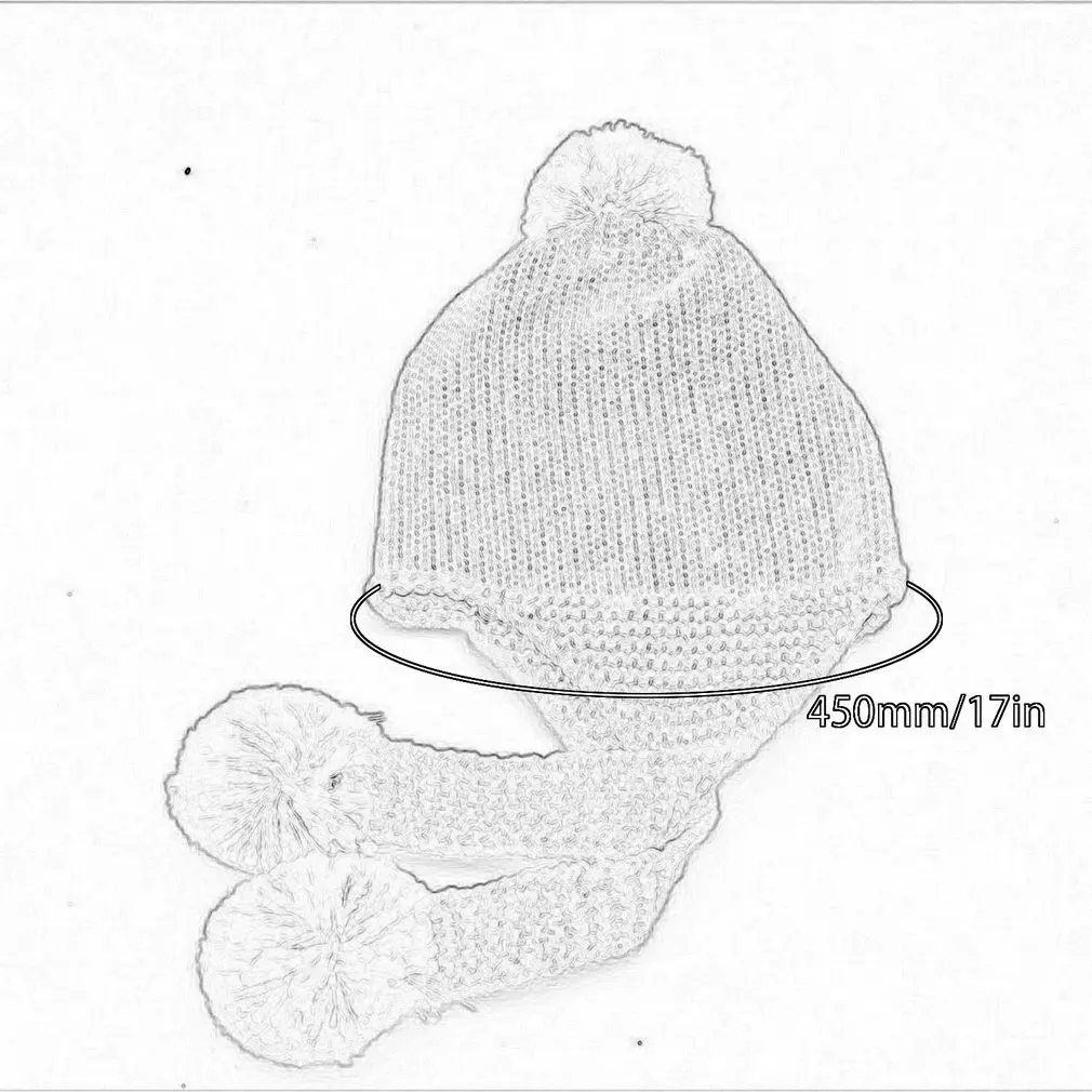 

OUTAD New Arrive Cute Baby Children Hat For Girls Winter Baby Hat For Boys Hats Warm Crochet Knit Baby Beanie Cap pompom hat New