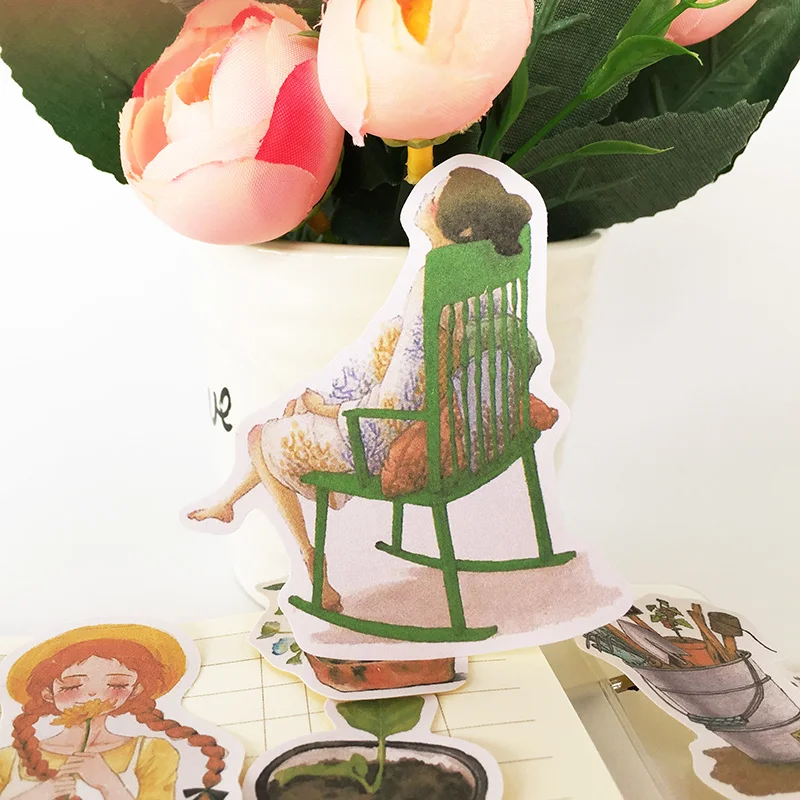 21 шт. ботанический девушка Стикеры s/Скрапбукинг s/декоративные вам возможность