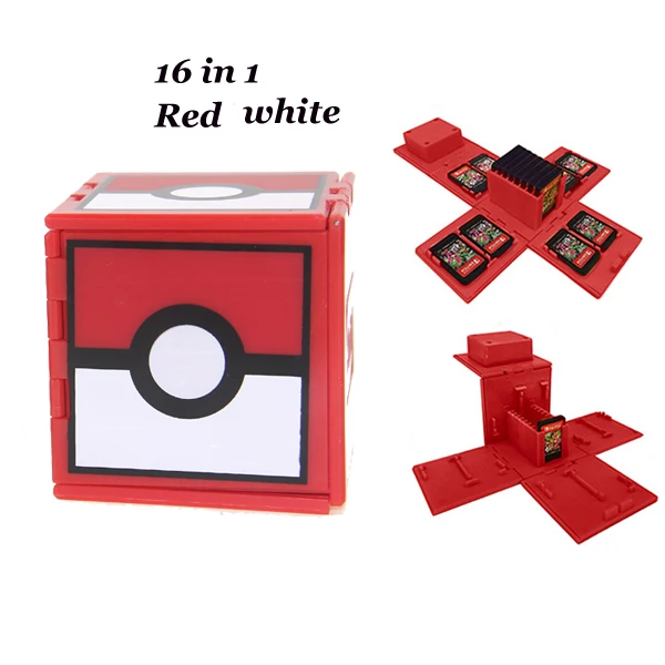 Red White Футляр для игровых карт премиум-класса с переключателем NAND, коробка для хранения с переключателем, складывающаяся коробка для карт NS, сохраняющая 12 карт - Цвет: Red White