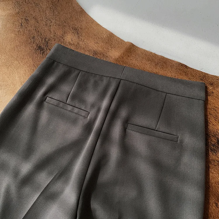 

Pants 2021 Women Autumn and Winter Advanced Gray Suit Pants
